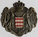 Grande Médaille Bronze Décoration Armoiries De Monaco Blason Famille Grimaldi Deo Juvante - Altri & Non Classificati