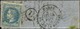 Etoile 1 / N° 28 Càd PARIS / PL. DE LA BOURSE 24 SEPT. 70. Au Verso, étoile 1 / N° 29 Càd PARIS / PL. DE LA BOURSE 24 SE - Oorlog 1870