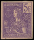 (*) INDOCHINE - Poste - 39a, Non Dentelé, Signé Brun & Roumet: 5f. Violet - Unused Stamps