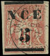 O NOUVELLE-CALEDONIE - Poste - 2, Signé Mercier: 5 S. 40c. Rouge - Neufs