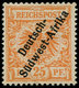 * AFRIQUE SUD OUEST AL - Poste - 5, Signé Brun: 25p. Orange - German South West Africa