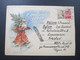 Sowjetunion GA Umschlag Mit Zusatzfrankatur Nach Bytom Polen Zierumschlag Weihnachtsmann Mit Tanne Im Schnee - Storia Postale