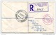 ZAS14002 South Africa 1957 Registered Cover W/ Natal Exhibition Label - Addressed USA - Covers & Documents