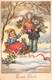 M08178 "BUON NATALE" BAMBINI - SLITTA  CART. POST. ORIG. NON SPEDITA - Altri & Non Classificati