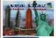 Carte 3D Lenticulaire - New York - Statue De La Liberté Et Les Tours , Pont De Brookling - Format 17 X 12 Cm - - Autres Monuments, édifices