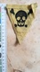 GERMAN GERMANY WWII WARNING MINE MINENFELD DANGER Sign Military MINEFIELD MARK PATCH Flicken DEUTSCHE SKULL TOTENKOPF - Patches