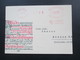 DR 1928 Werbepostkarte Cords Berlin W 8 Einladung Zur Präsentation Der Stoffneuheiten! Kleiderstoffe. Roter Freistempel - Advertising
