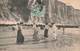 § 76 Le Treport Jeu De Croquet Sur La Plage Cpa Carte Animée Femme Femmes Cachet 1907 - Le Treport