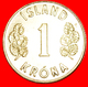 + GREAT BRITAIN 4 SPIRITS (1957-1975): ICELAND ★ 1 CROWN 1974 MINT LUSTER! LOW START ★ NO RESERVE! - Islande