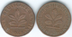 Germany - Federal - 1 Pfennig - 1948 J (KMA101) & 1978 F (KM105) - 1 Pfennig