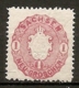 SAXE - Yv. N° 15 Mi N°16  *  1 N Rose  Armoirie Cote  1,3 Euro  BE   2 Scans - Sachsen