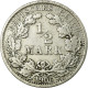 Monnaie, GERMANY - EMPIRE, 1/2 Mark, 1906, Stuttgart, TB, Argent, KM:17 - 1/2 Mark