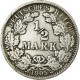 Monnaie, GERMANY - EMPIRE, 1/2 Mark, 1905, Karlsruhe, TB, Argent, KM:17 - 1/2 Mark