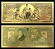 Set De 3 Billets Plaqués OR Couleur + 1 Certificat ! ( Color GOLD Plated Banknotes ) -  Etats-Unis USA Dollars De 1896 - Autres & Non Classés