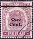 MALAYA PERAK 1900 1c On 2c Dull Purple & Brown SG81 FU - Perak