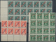 Brasilien: 1906-16, Liberty Issue Collection Of 393 Stamps In Large Blocks And Strips Overprinted "S - Used Stamps