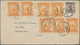 China: 1921/29, Commemoratives On Cover Or Card (9), Mostly Used Foreign Inc. Constitution 10 C. Sin - Other & Unclassified