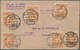 China: 1921/29, Commemoratives On Cover Or Card (9), Mostly Used Foreign Inc. Constitution 10 C. Sin - Otros & Sin Clasificación