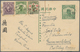 Delcampe - China - Ganzsachen: 1912/30 (ca.), Stationery Cards, Flag & Junk Imprint Mint (9) And Used (17), Inc - Cartes Postales