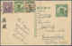 Delcampe - China - Ganzsachen: 1912/30 (ca.), Stationery Cards, Flag & Junk Imprint Mint (9) And Used (17), Inc - Postkaarten