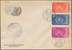 China - Taiwan (Formosa): 1957/1962, Lot Of Five Cacheted F.d.c. (Michel Nos. 267/69, 292/94, 308/11 - Oblitérés