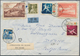 China - Volksrepublik: 1949/57, Five Better Covers Used To Foreign Inc. To Switzerland, Belgium. - Sonstige & Ohne Zuordnung