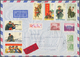 Delcampe - China - Volksrepublik: 1956/76, Covers (6) All With Full Sets (9, S74 Minus-1) All Used To Germany I - Autres & Non Classés