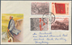 China - Volksrepublik: 1971, Paris Commune Set, Four Covers To Hong Kong: Full Set, 8f. Single, 10 S - Other & Unclassified