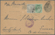 Indien: 1915-19 WWI Censored Mail: Three Postal Stationery Cards And Two Covers From India To Hollan - 1854 East India Company Administration