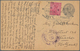 Indien: 1915-19 WWI Censored Mail: Three Postal Stationery Cards And Two Covers From India To Hollan - 1854 East India Company Administration