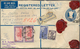 Indien - Ganzsachen: 1954/1961, Group Of Nine Uprated Registered Stationery Envelopes 6a. Blue (6), - Unclassified