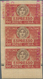 Italienisch-Libyen: 1930-1940 (ca). 16 Strips Of 3 On UPU Album Page (+ 2 Plain), Red Overprint "Spe - Libye