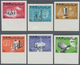 Jemen: 1966, Telecommunications Complete Set Of Eight In An Investment Lot Of 385 Complete IMPERFORA - Yemen