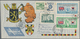 Korea-Süd: 1951/63 (ca.), Covers (22) Resp. Used Ppc (1) All To Foreign And Mostly Airmail And Inc. - Korea, South