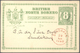 Nordborneo: 1889 Complete Set Of Postal Stationery Postcards With Postmark Of The First Day Sent And - Borneo Septentrional (...-1963)