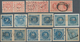 Peru: 1858-63, COAT OF ARMS & EMBOSSED Issues Collection Of 14 Pairs And 84 Stamps Showing Fine Clas - Perú