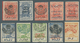 Saudi-Arabien - Nedschd: 1925-26, Extensive Collection Of Surcharged Issues On Cards, Blocks Of Four - Arabie Saoudite