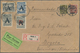 SCADTA - Länder-Aufdrucke: 1924/1925, GERMANY: Lot Of 5 Covers Franked With Scadta Overprints "A", C - Airplanes