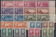 Surinam: 1945, Definitives Wilhelmina And Postage Dues, Collection Of 23 Different Horizontal Pairs - Surinam ... - 1975