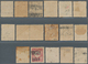 Uruguay: 1884, Provisional Overprints 2c. Rose, Specialised Assortment Of 23 Stamps Showing Blurred/ - Uruguay