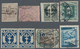 Alle Welt: 1850's-1950 Ca. PAPERFOLDS (Quetschfalten): 11 Stamps From Austria, Czechoslovakia, Danzi - Collections (without Album)