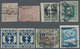 Alle Welt: 1850's-1950 Ca. PAPERFOLDS (Quetschfalten): 11 Stamps From Austria, Czechoslovakia, Danzi - Sammlungen (ohne Album)
