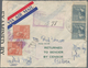 Alle Welt: 1940/45 Approx. 110 Registered Letters, Airmail, Ship Mail, One Airgraph, All With Censor - Sammlungen (ohne Album)