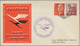 Flugpost Deutschland: 1955/1956, LUFTHANSA, Sammlung Mit Ca.80 Erstflugbelegen, Meist Frankiert Mit - Airmail & Zeppelin