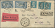 Flugpost Alle Welt: 1926/1955, Lot Of Twelve Airmail Covers Incl. Catapult Mail, Asian 1st Flights E - Other & Unclassified