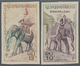 Thematik: Tiere-Elefanten / Animals Elephants: 1958/1962, Laos, Specialised Assortment Of Two Epreuv - Elefantes