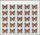Thematik: Tiere-Schmetterlinge / Animals-butterflies: 1972. Sharjah. Progressive Proof (5 Phases) In - Schmetterlinge