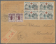 Delcampe - Frankreich: 1900/1960, Absolutely Awesome Collection Of Blocks Of Four On Entires Bearing 450 Envelo - Colecciones Completas