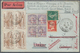 Delcampe - Frankreich: 1900/1960, Absolutely Awesome Collection Of Blocks Of Four On Entires Bearing 450 Envelo - Collections