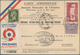 Frankreich: 1910/1939, Airmail, Lot Of Seven Covers/cards, Showing Flight Cachets, Airmail Frankings - Collections